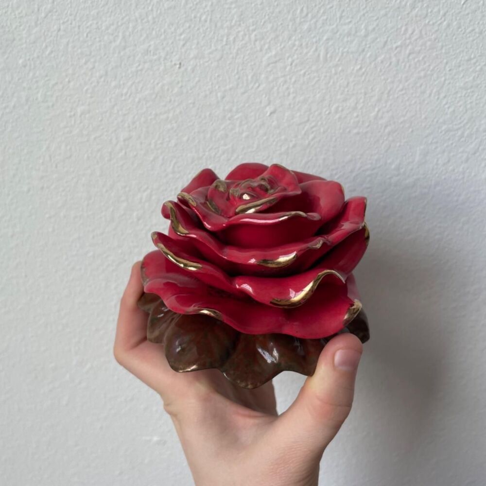 CERAMIC ROSE GOLD RIMMED LOCAL ARTIST